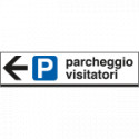 Tabella indicazione PARCHEGGIO VISITATORI sinistra