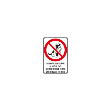 Cartello "NOI NON POSSIAMO ENTRARE"