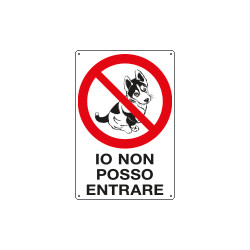 Cartello "IO NON POSSO ENTRARE"