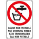 Cartello "ACQUA NON POTABILE"