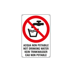 Cartello "ACQUA NON POTABILE"