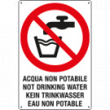 Cartello "ACQUA NON POTABILE"