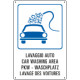 Cartello "LAVAGGIO AUTO"