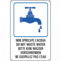 Cartello "NON SPRECATE L'ACQUA"