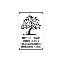 Cartello "RISPETTATE LE PIANTE"