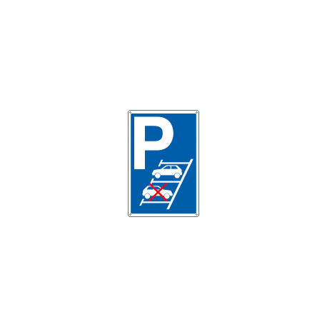 Cartello parcheggiare in retromarcia
