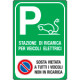 Cartello stazione di ricarica veicoli elettrici con divieto di sosta