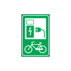 Cartello stazione di ricarica per bici elettrica