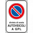 Cartello divieto sosta autoveicoli a GPL