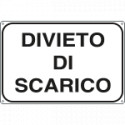 Cartello alluminio divieto di scarico