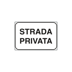 Cartello alluminio strada privata