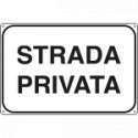 Cartello alluminio strada privata