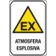 Cartello alluminio pericolo Atmosfera esplosiva