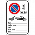 Cartello divieto di sosta con rimozione per numero di giorni