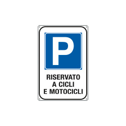 Cartello Parcheggio riservato a cicli e motocicli