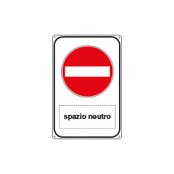 Cartello divieto di accesso Spazio scrivibile