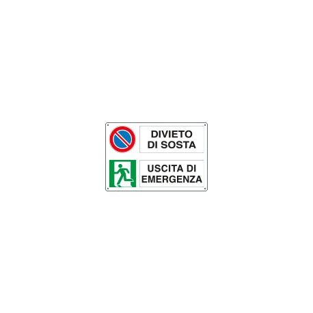 Cartello Lasciare lebero il passaggio uscita emergenza ds EN ISO 7010