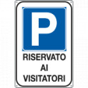 Cartello scatolato parcheggio riservato visitatori