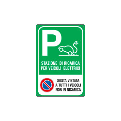 Cartello Stazione di ricarica per veicoli elettrici