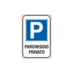 Cartello scatolato parcheggio privato