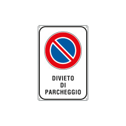 Cartello scatolato Divieto di parcheggio