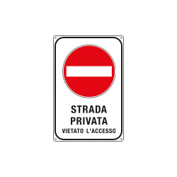 Cartello STRADA PRIVATA VIETATO L'ACCESSO