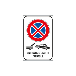 Cartello ENTRATA USCITA VEICOLI