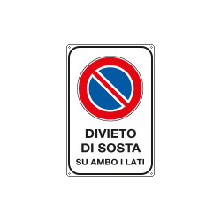 Cartello divieto sosta ambo lati
