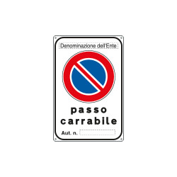 Cartello passo carrabile