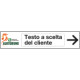 Cartello agriturismo regione lombardia con freccia
