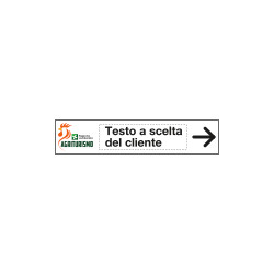 Cartello agriturismo regione lombardia con freccia