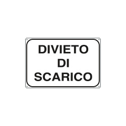 Cartello Divieto di scarico