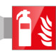 Segnale vetro CRYSTAL bifacciale Estintore EN ISO 7010
