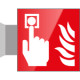 Segnale vetro CRYSTAL bifacciale pulsante all. antinc. EN ISO 7010
