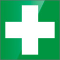 Segnale vetro CRYSTAL monofacciale pronto soccorso EN ISO 7010