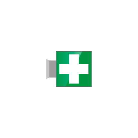 Segnale vetro CRYSTAL bifacciale pronto soccorso EN ISO 7010