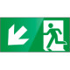 Segnale vetro CRYSTAL monofacc. uscita emergenza sx basso EN 7010 E001