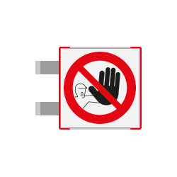 Segnaletica all. Metal prof. ROSSO bifacciale Vietato Accesso EN ISO7010