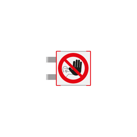 Segnaletica all. Metal prof. ROSSO bifacciale Vietato Accesso EN ISO7010
