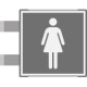 Segnale alluminio METAL profilo GRIGIO bifacciale Toilette Donna0