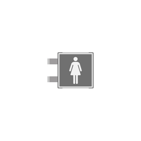 Segnale alluminio METAL profilo GRIGIO bifacciale Toilette Donna0