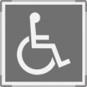 Segnale alluminio METAL monofacciale piu'simbolo TOILETTE DISABILI