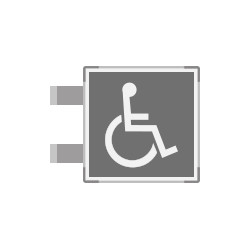 Segnaletica alluminio METAL bifacciale Toilet Disabili