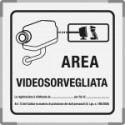 Segnale alluminio METAL monofacciale 150x150 Area Videosorvegliata