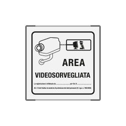 Segnale all. METAL profilo GRIGIO monofacciale Area Videosorvegliata