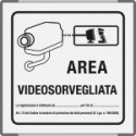 Segnale all. METAL profilo GRIGIO monofacciale Area Videosorvegliata