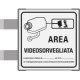 Segnale all. METAL profilo GRIGIO Area Videosorvegliata