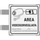 Segnale alluminio METAL bifacciale Area Videosorvegliata