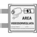 Segnale all. METAL profilo GRIGIO bifacciale Area Videosorvegliata