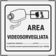 Segnale all. METAL profilo GRIGIO monofacciale Area Videosorvegliata